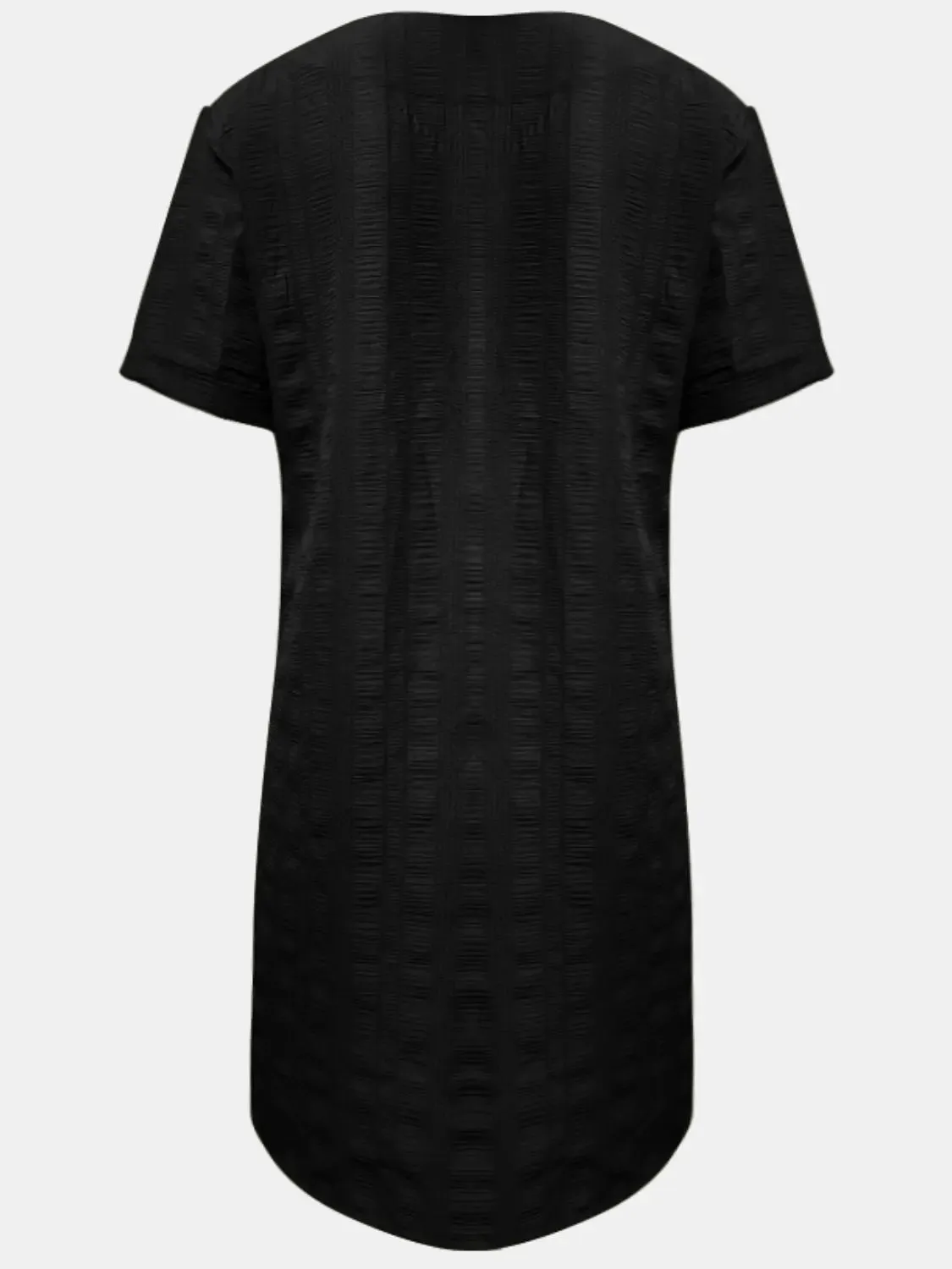 Fashion Women Dress Full Size V-Neck Short Sleeve Mini Dress