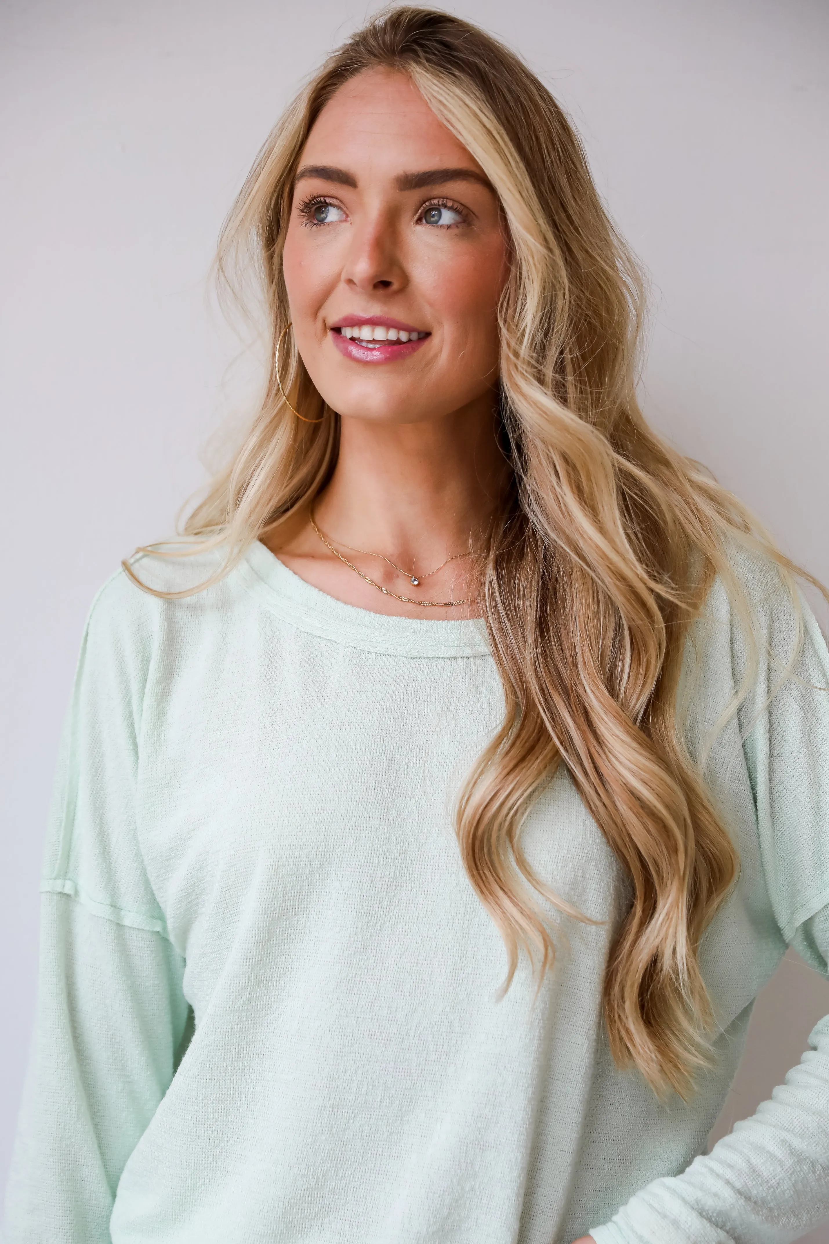 FINAL SALE - Elaine Long Sleeve Knit Tee - DU DEAL