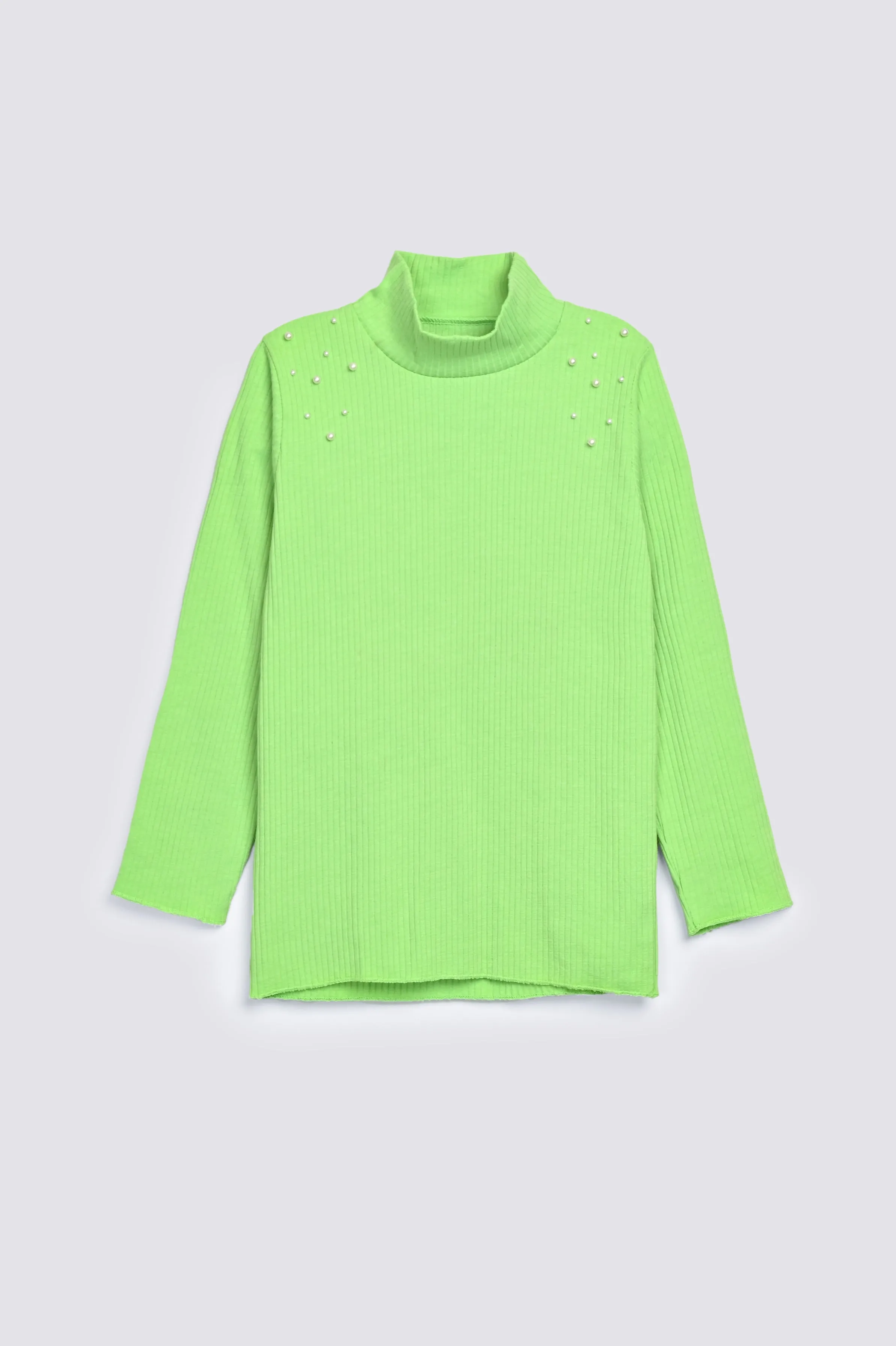 GIRLS EMBELLISHED HIGH NECK