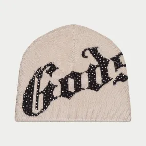 GODSPEED OG Logo Studded Beanie 'TAN/BLACK'