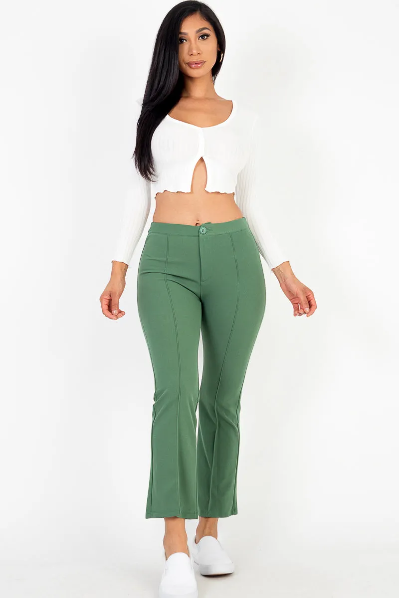 High Waist Knit Flare Pants (CAPELLA)