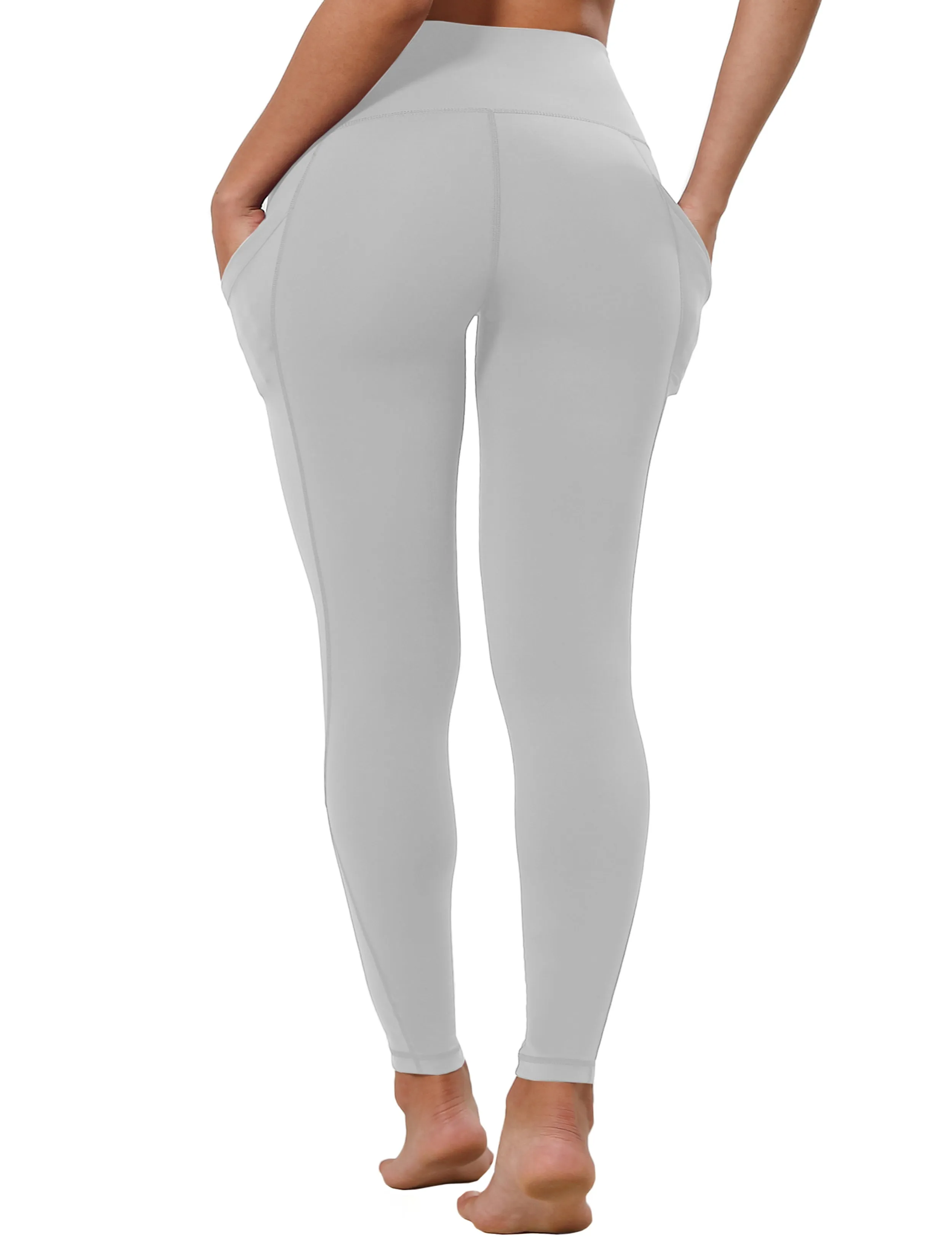 High Waist Side Pockets Golf Pants lightgray_Golf