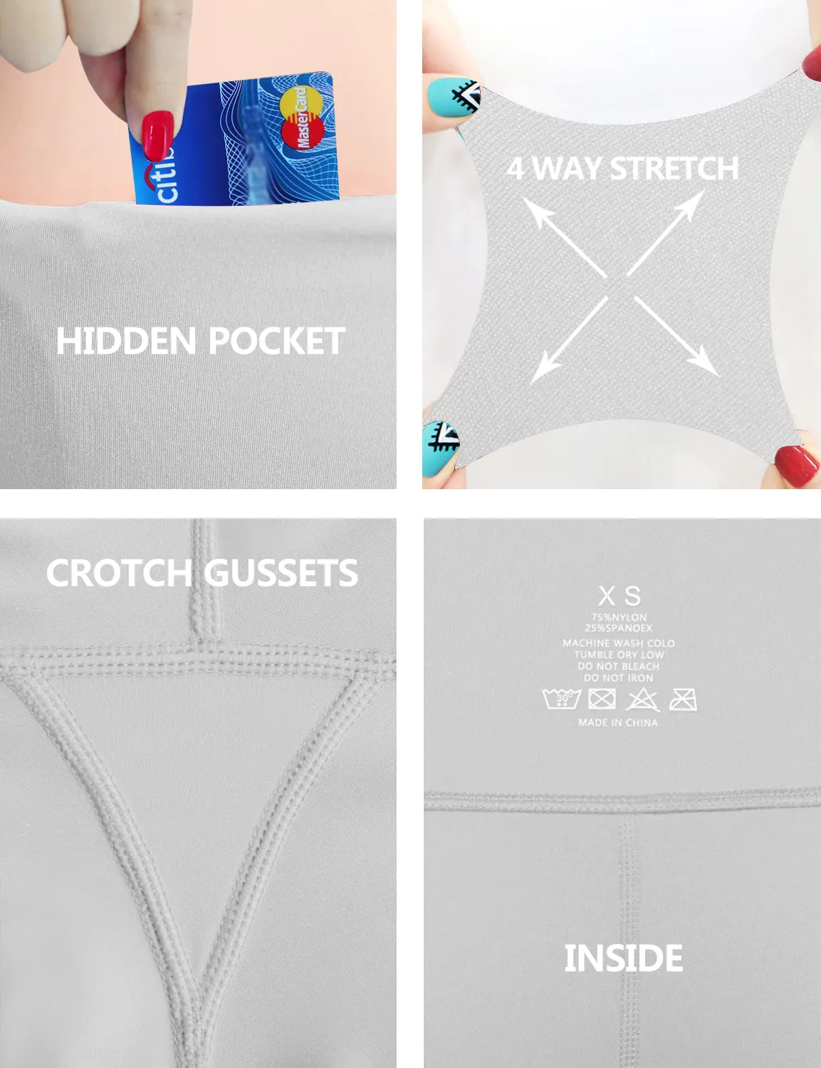 High Waist Side Pockets Golf Pants lightgray_Golf