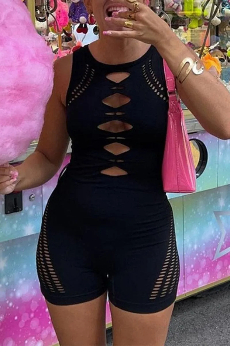 JC771 Sexy Cutout Tank Romper