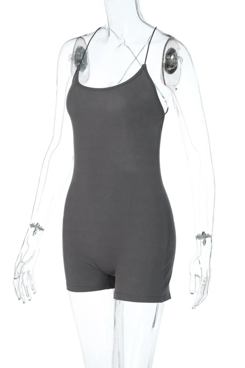 JC873 Bodycon Backless Cami Romper