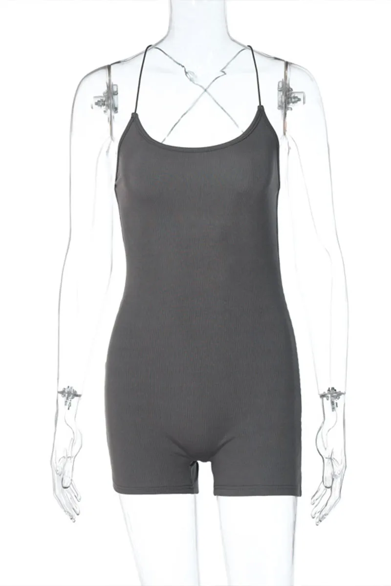 JC873 Bodycon Backless Cami Romper