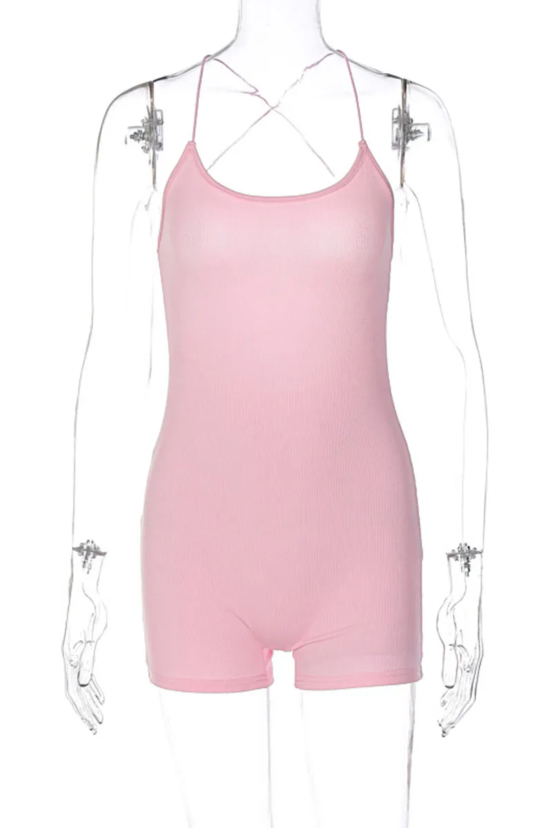 JC873 Bodycon Backless Cami Romper