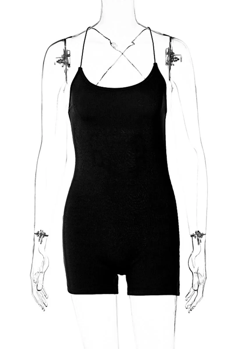 JC873 Bodycon Backless Cami Romper