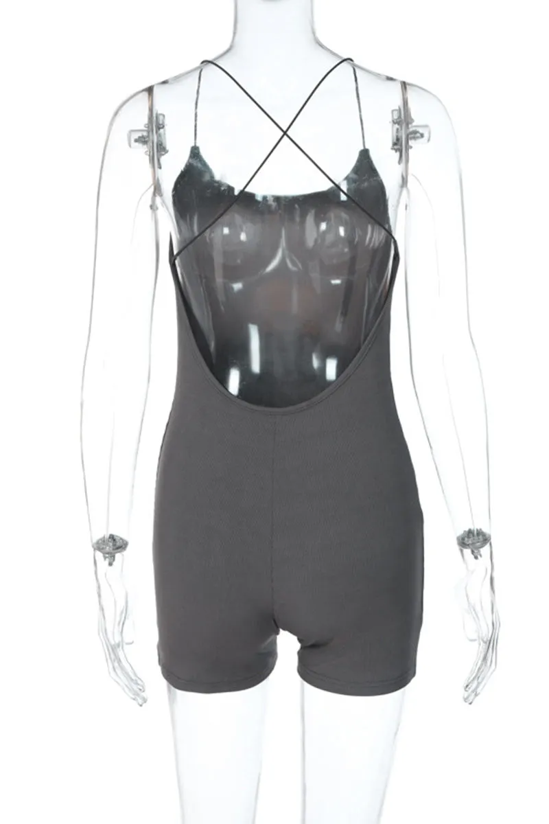 JC873 Bodycon Backless Cami Romper