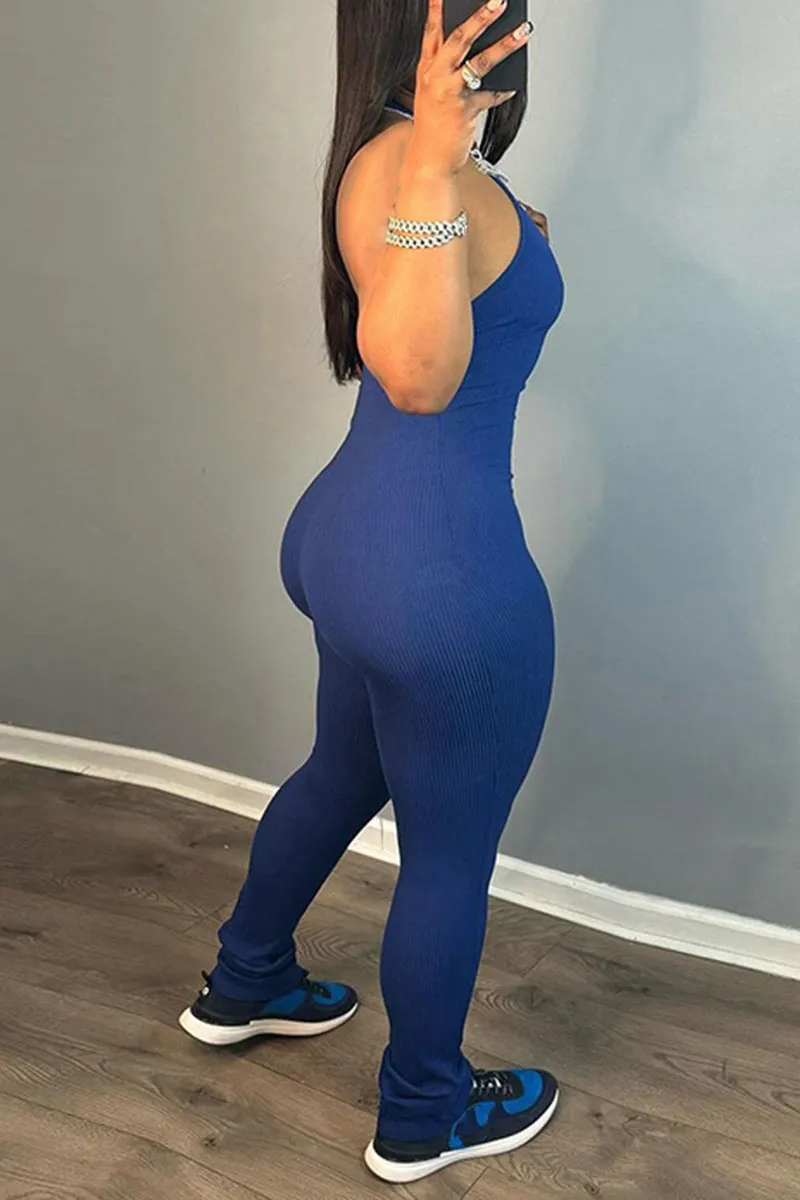 JN0224 Halter Bodycon Jumpsuits