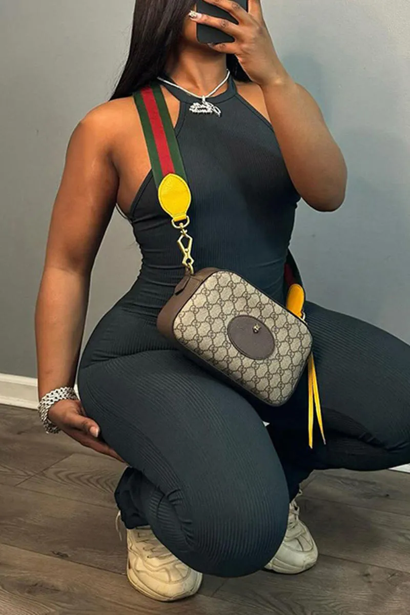 JN0224 Halter Bodycon Jumpsuits