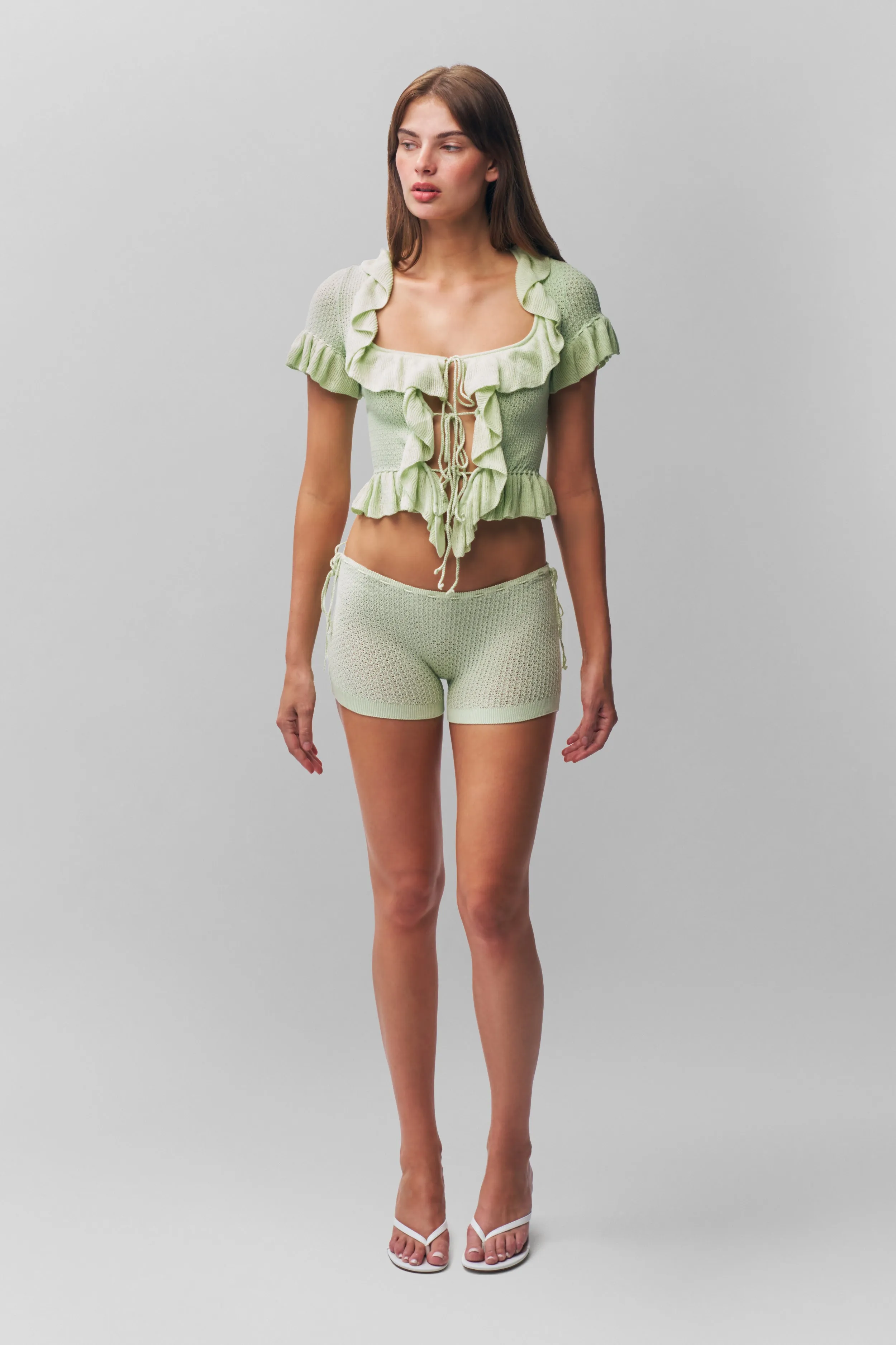 Knit Side Tie Short