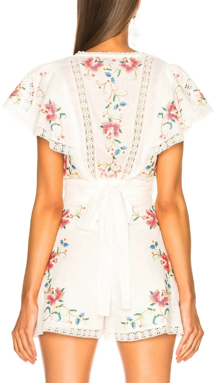 'Laelia' Embroidered Top and Short Set