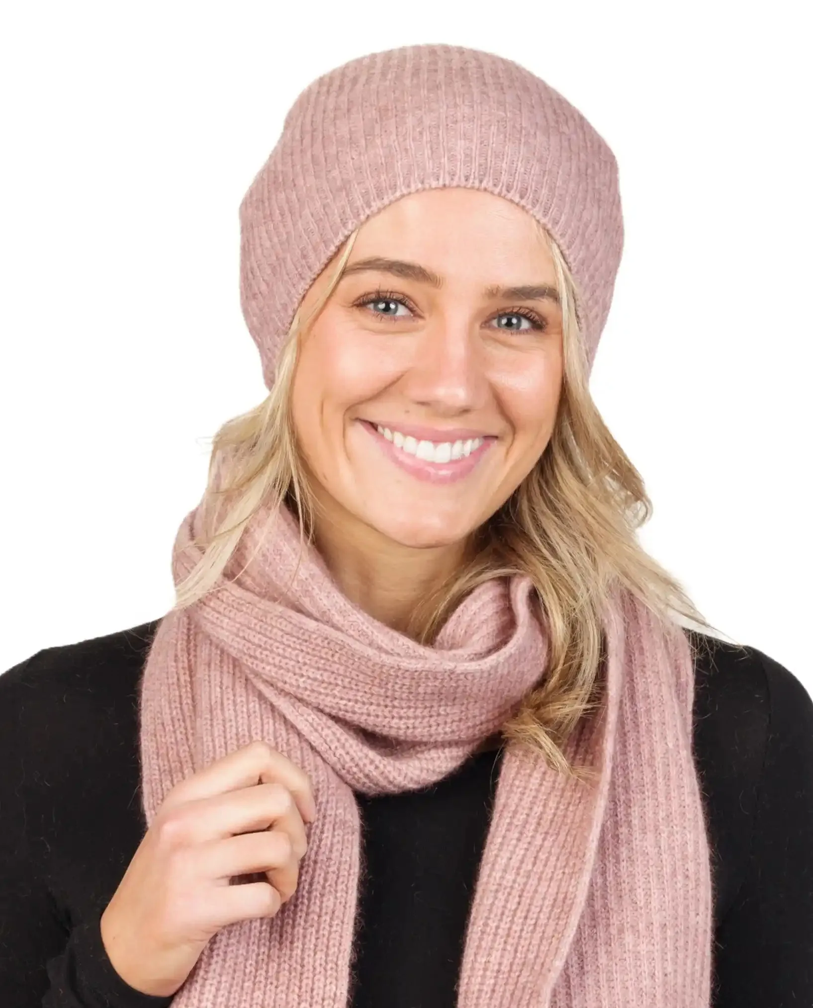 Lily Slouch Beanie Hat in Possum Merino Wool - NX677