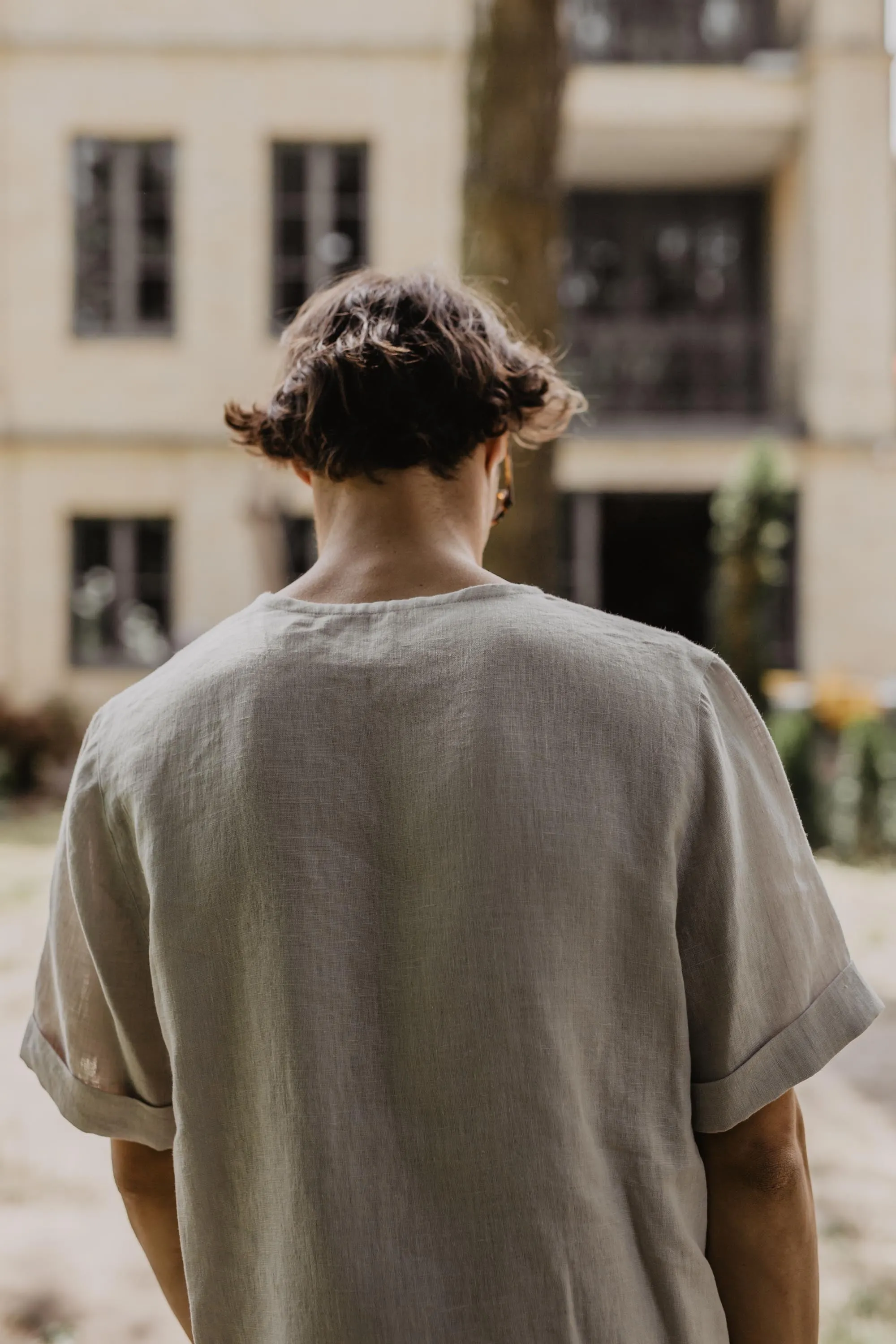 Linen top ATLAS - Cream