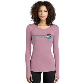 MBHM Women's Tech LS Tee -Lilac Heather- Waves