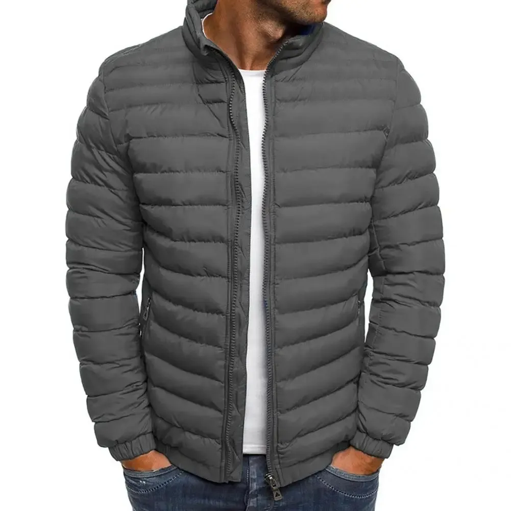 Men's Casual Lightweight Puffer Jacket with Zipper | Ideal for Autumn/Winter
