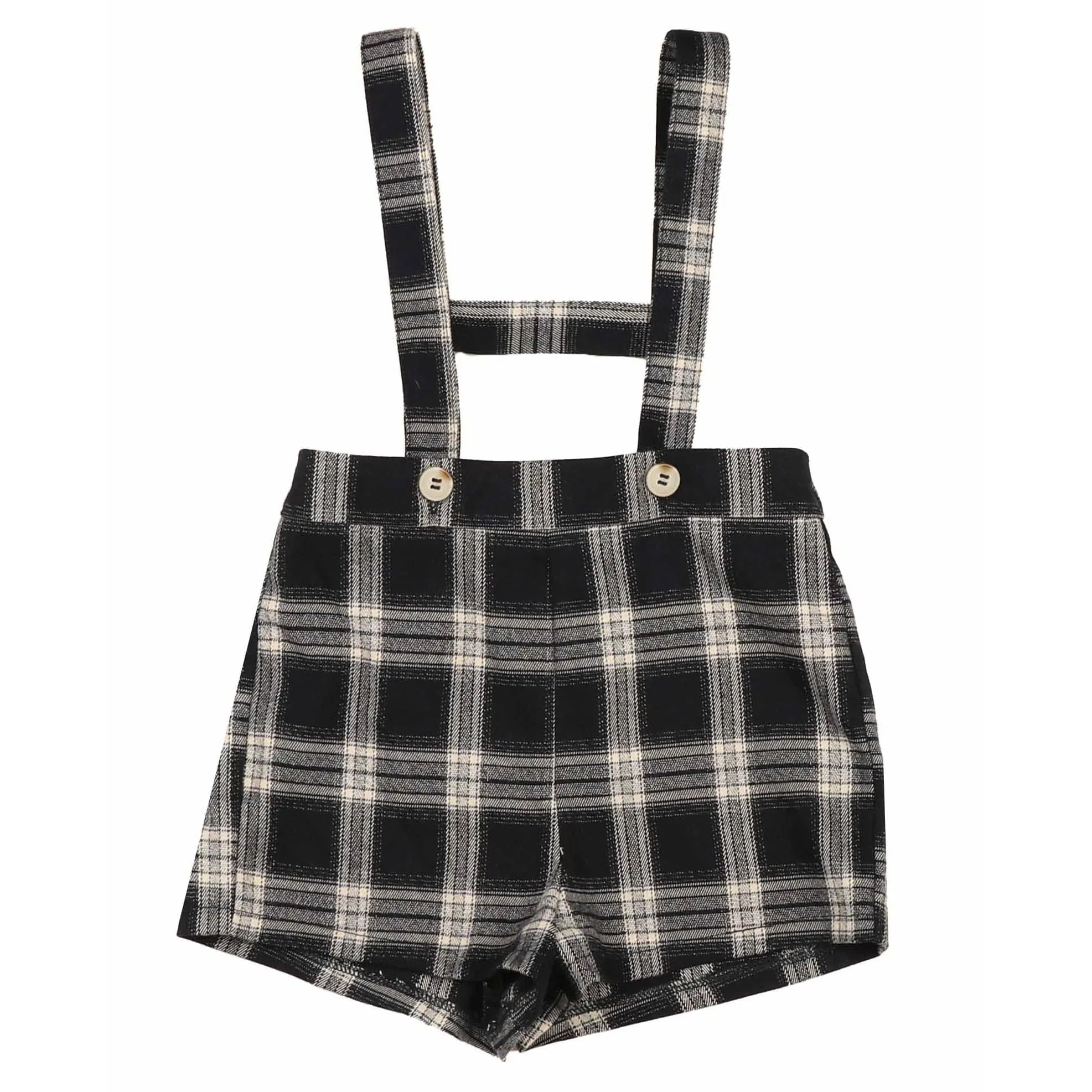 Noma Large Plaid Overall- Navy