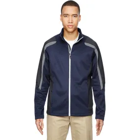 North End Men's Classic Navy Strike Colorblock Fleece Jacket