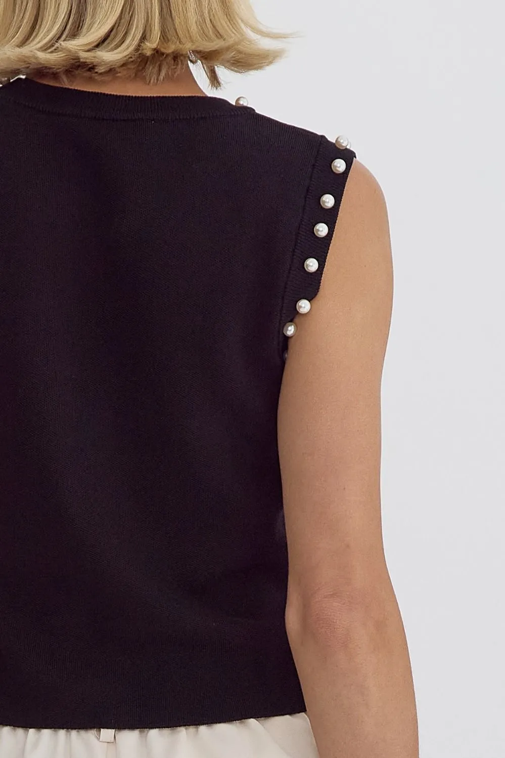 Pearl Sleeveless Cropped Tank