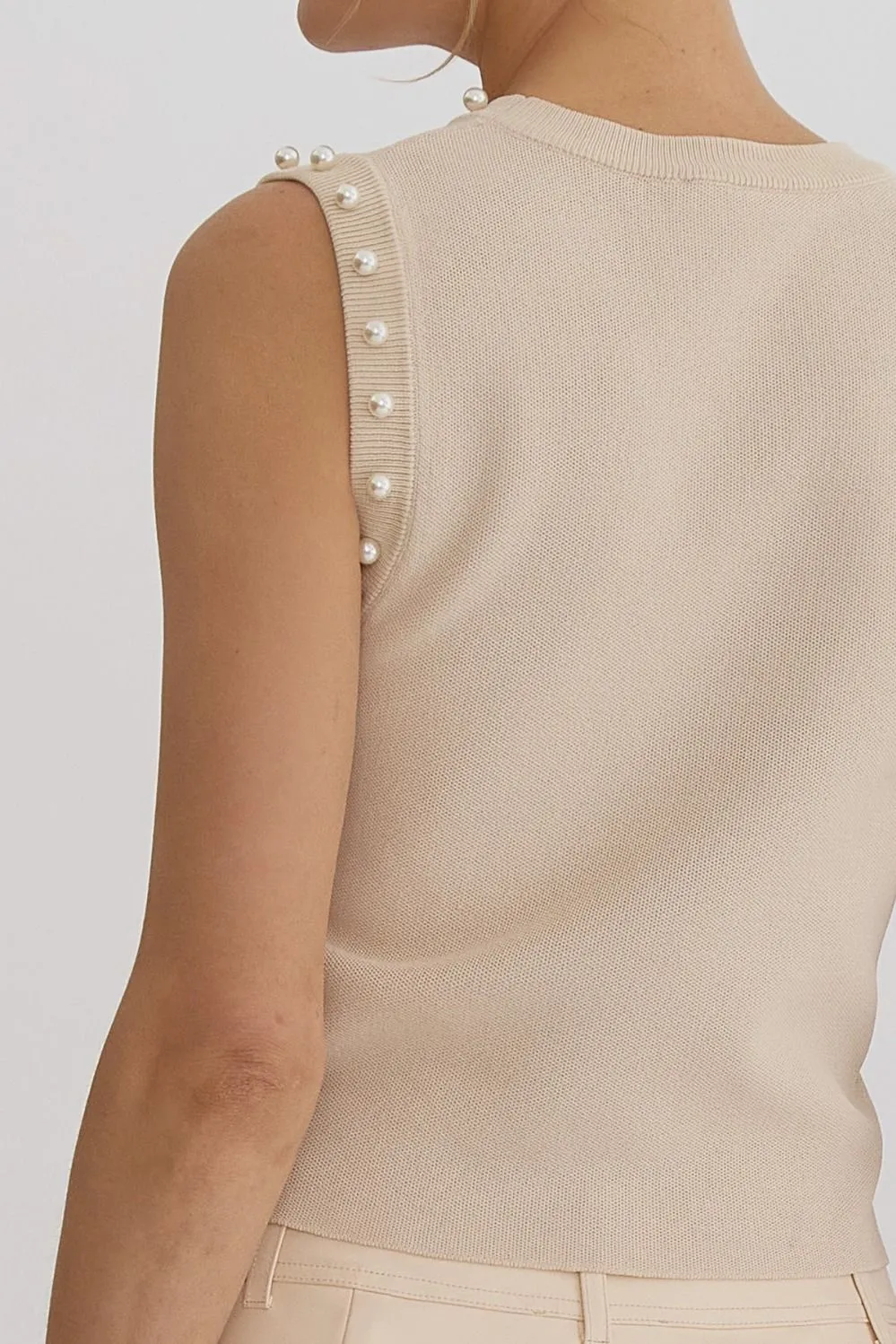 Pearl Sleeveless Cropped Tank