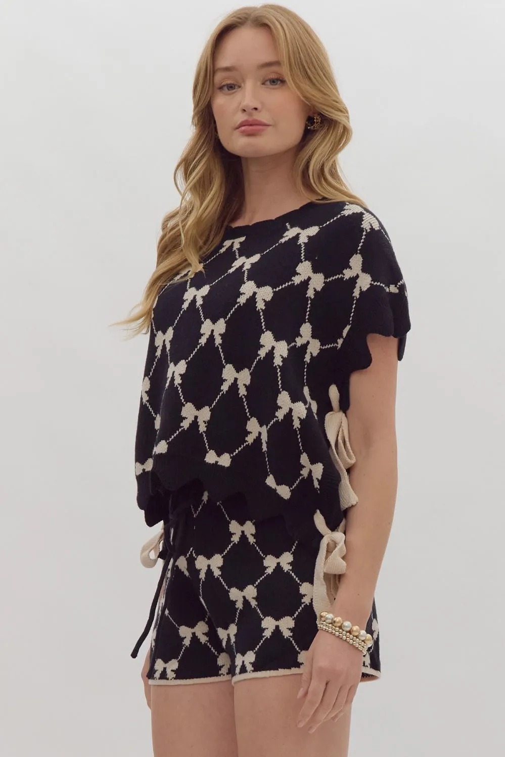 Petite Bow Sweater Top