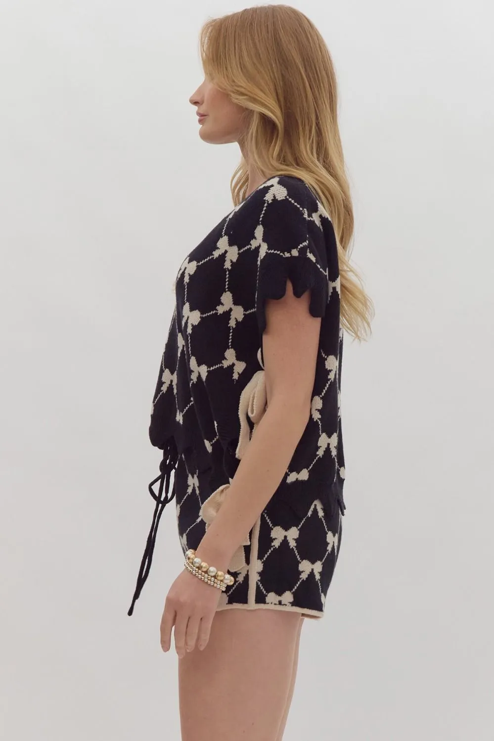Petite Bow Sweater Top