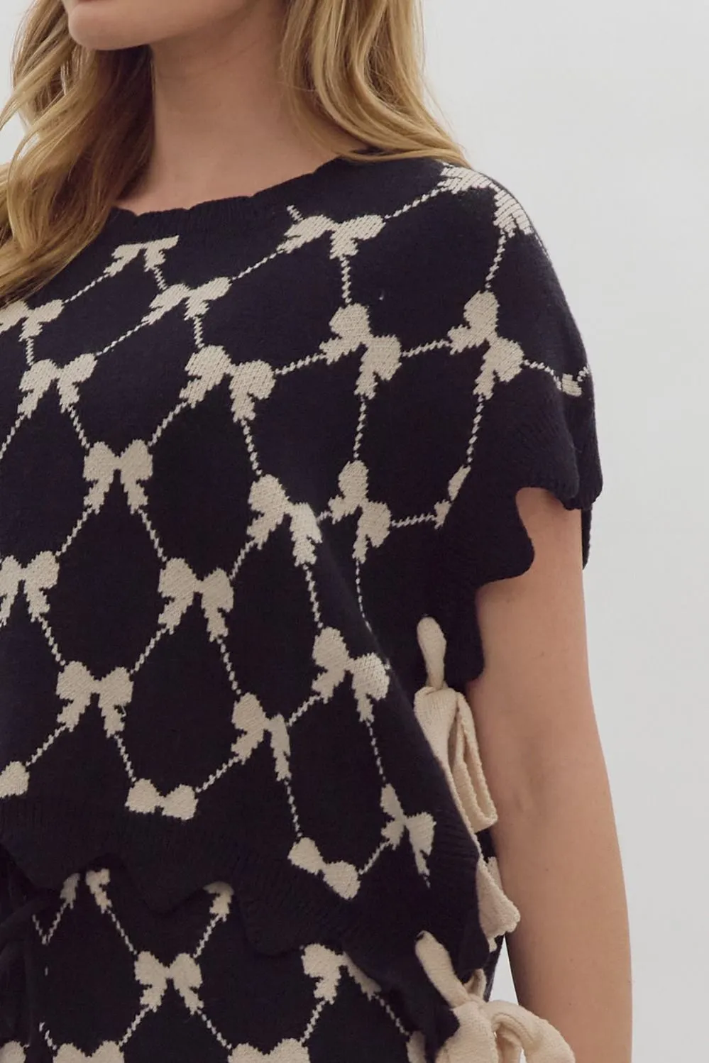 Petite Bow Sweater Top