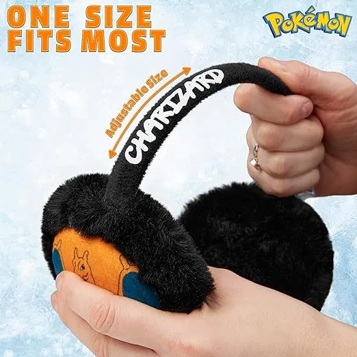 Pokemon Ear Muffs Kids - Pikachu Winter Accessories Warm Cosy Earmuffs for School Travel Days Out - Gifts for Gamers