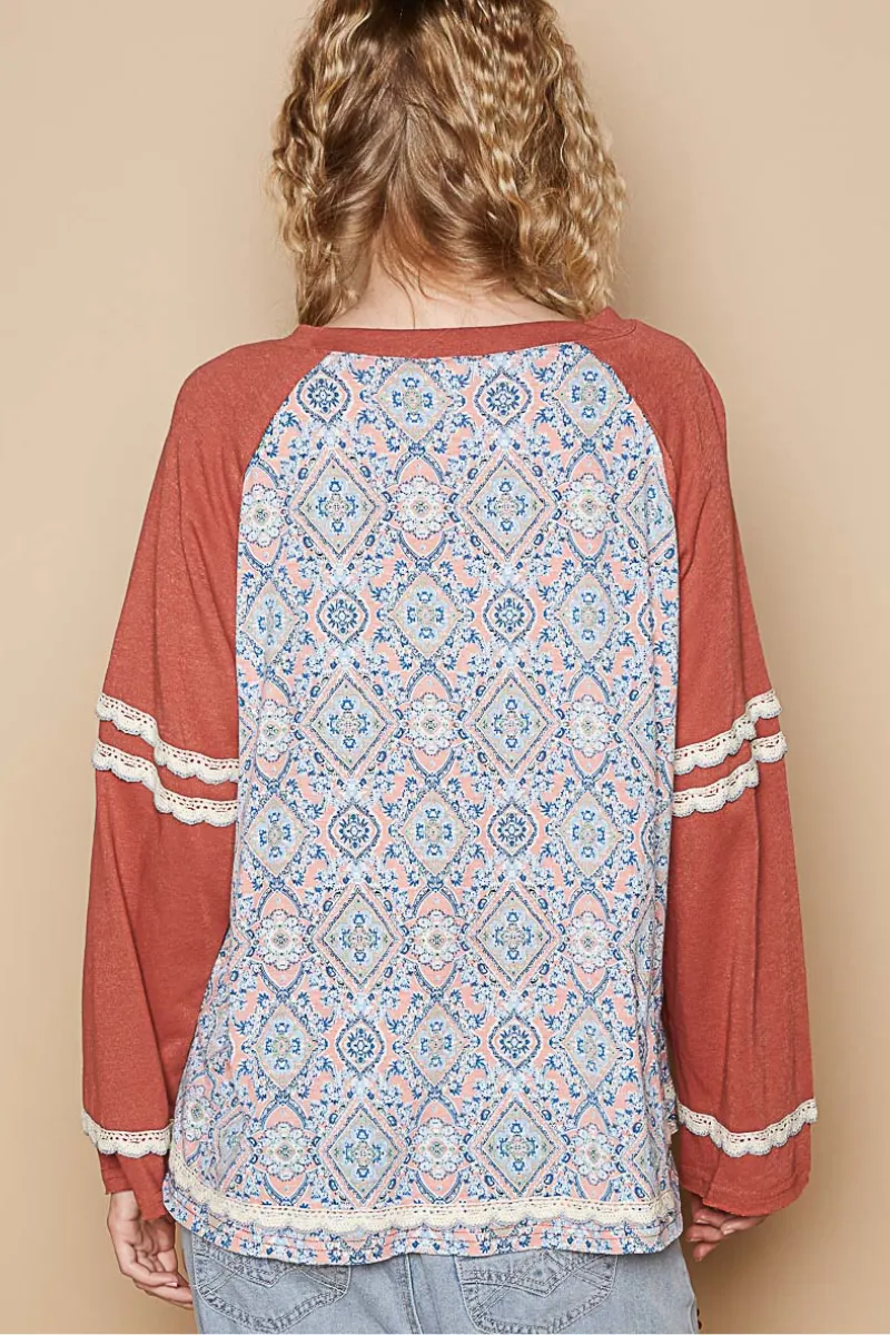 Printed Knit Top