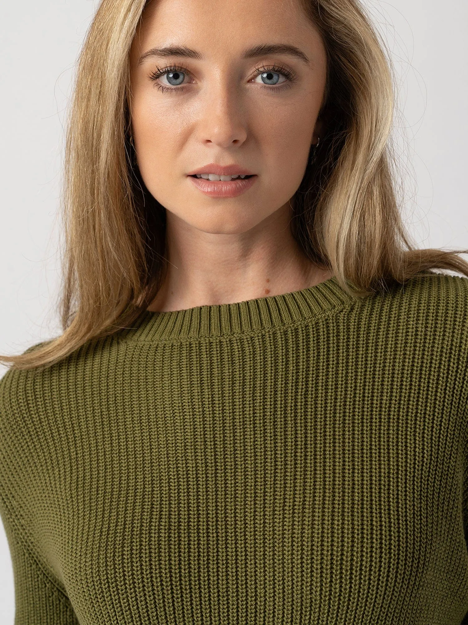 Remy Crop Sweater - Khaki