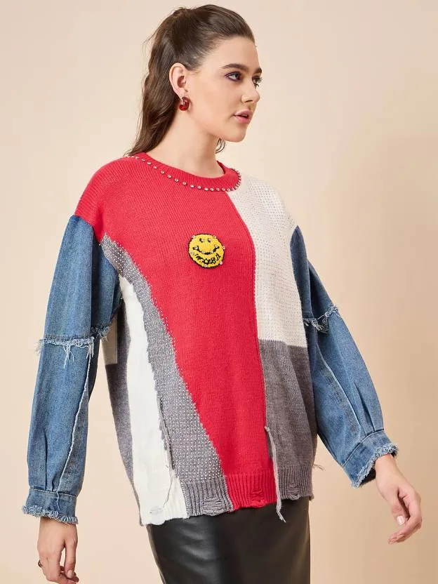 Scarlet Warmth Full Sleeve Sweater
