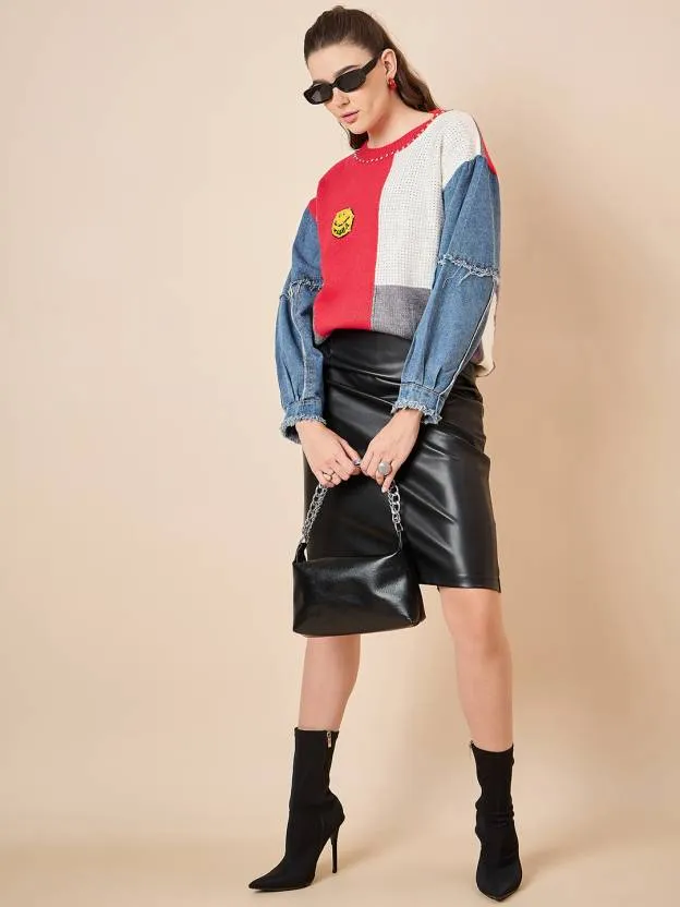 Scarlet Warmth Full Sleeve Sweater