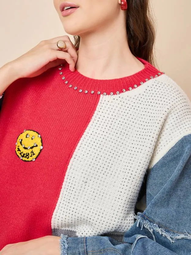 Scarlet Warmth Full Sleeve Sweater