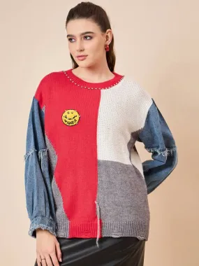 Scarlet Warmth Full Sleeve Sweater