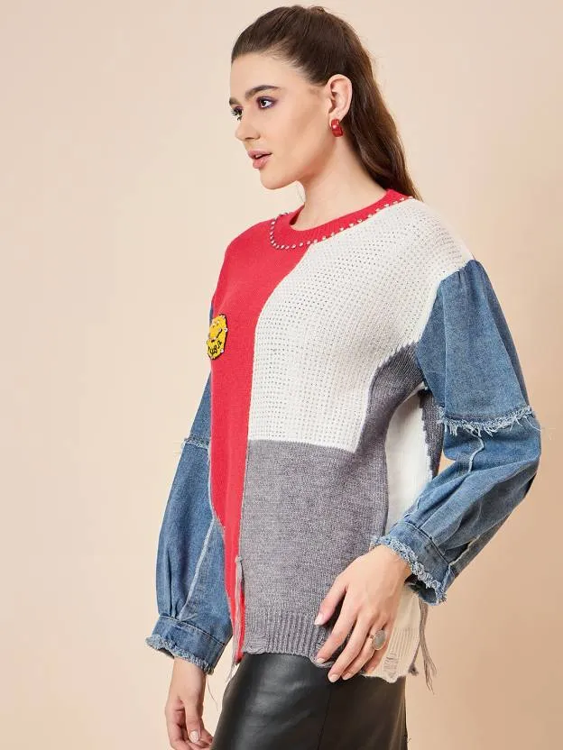 Scarlet Warmth Full Sleeve Sweater