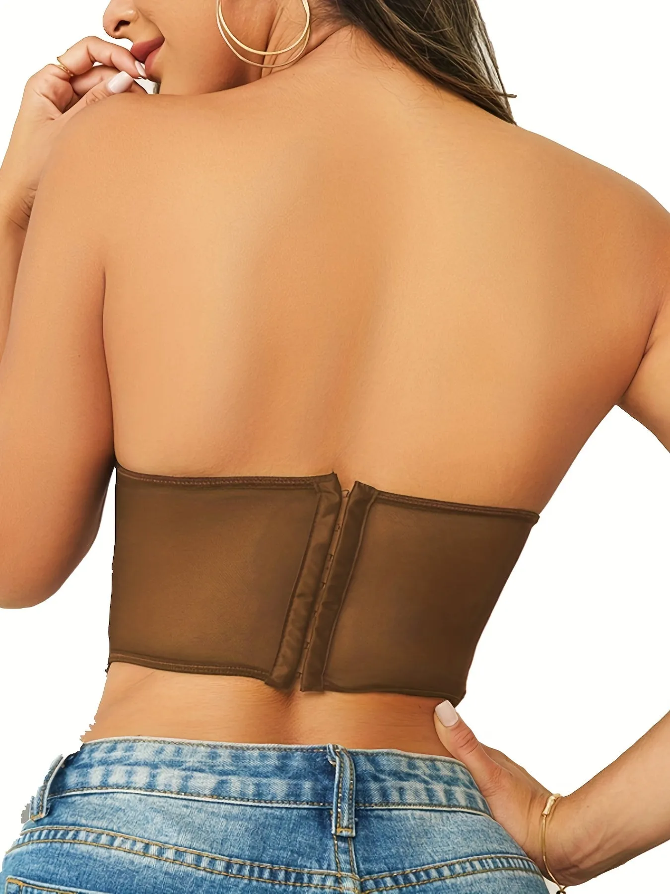 Sensual Lace Fishbone Tube Top Sexy Sophisticated Lingerie for Women