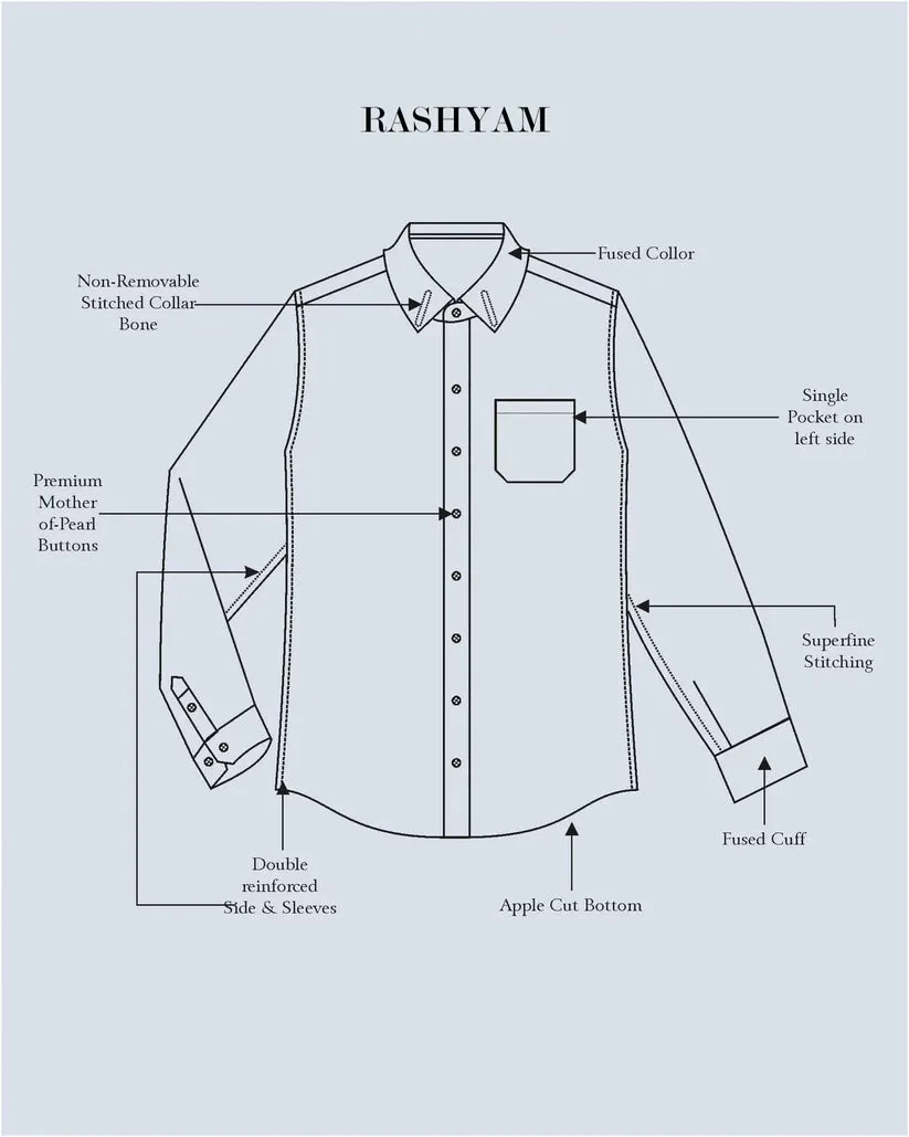 Spello White Line Premium Cotton Formal Shirt For Men