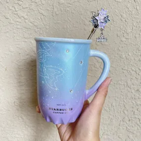 Starbucks China Purple Starry Summer Night Ceramic Mug