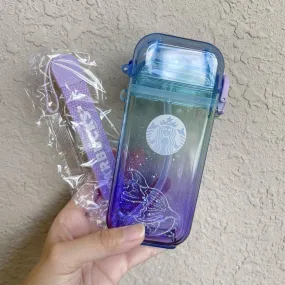 Starbucks China Purple Starry Summer Night Plastic Square Cup