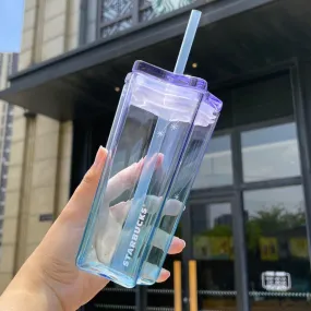 Starbucks China Purple Starry Summer Night Star Shaped Glass Cup