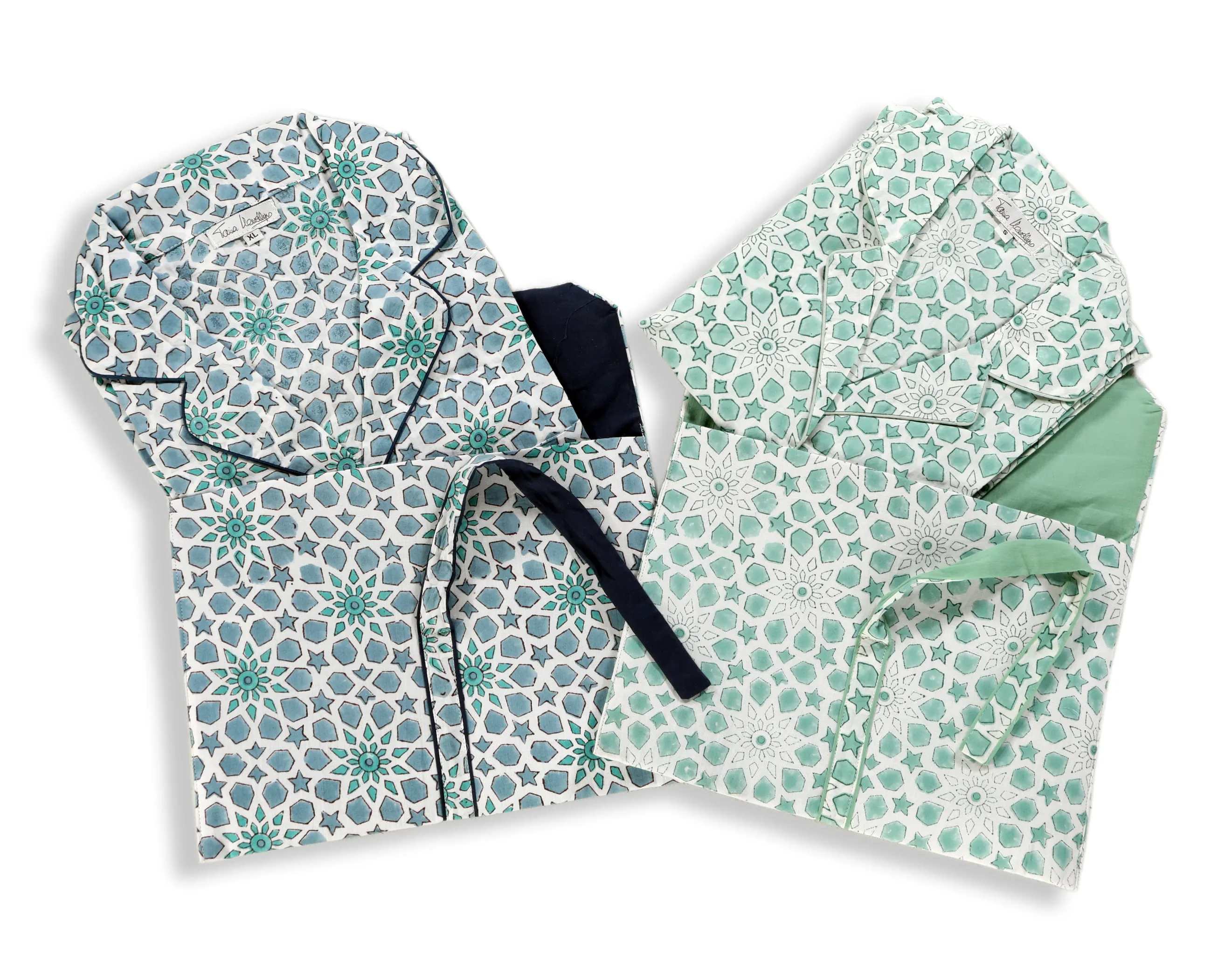 'Starry nights' Cotton Pyjamas / Cool Blue