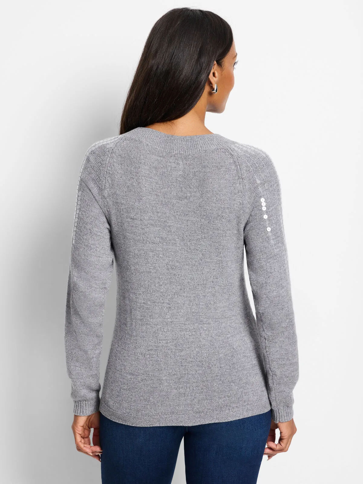 Subtle Shine Sweater - Nickel