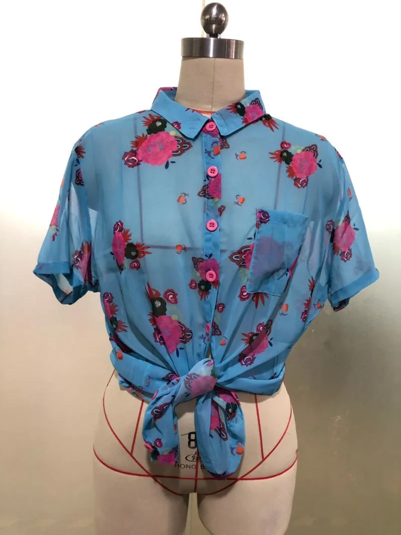 TEEK - Floral Sheer Shirt
