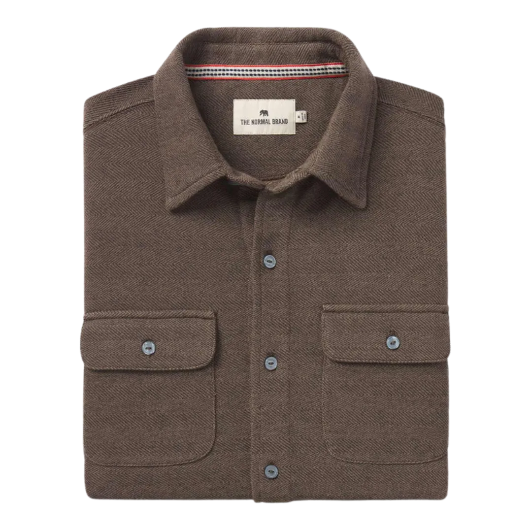 Textured Knit Button Down - Java