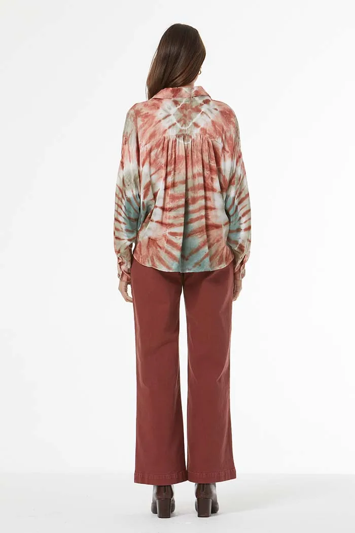 Tourist Satin Top // Deep Rust Venus Wash
