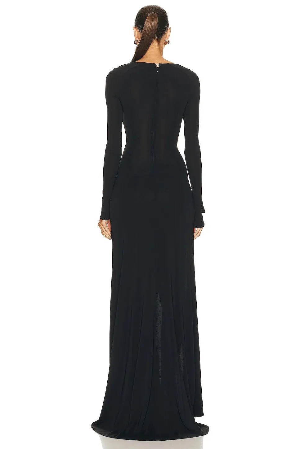 Trend4us Women’s Cutout Knotted Long Sleeve Maxi Dress